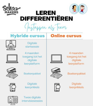 e-course leren differentieren als team